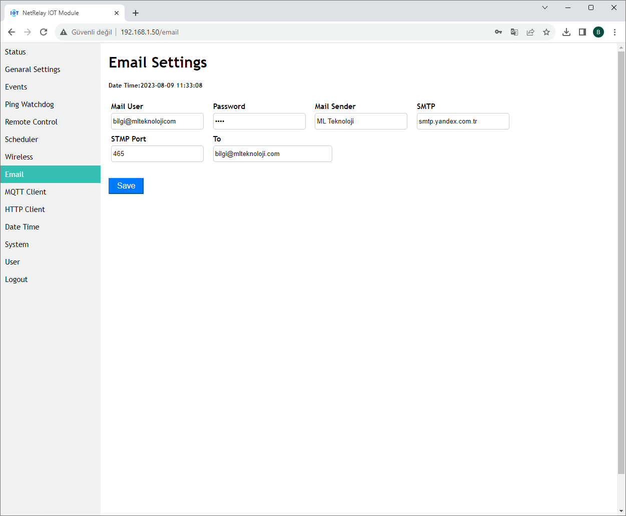 NetRelay NR001 NetRelay IoT Development Board 4 Röle (PoE-Ethernet-WiFi Lan Relay) Geliştirme Kartı ürün görseli 10 - wifidepo