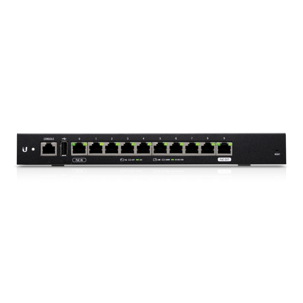ER-10-UBNT EdgeRouter 10 (ER-10) - 10 Gigabit RJ45 Port, PoE Giriş ve PoE Passthrough Destekli Profesyonel Router