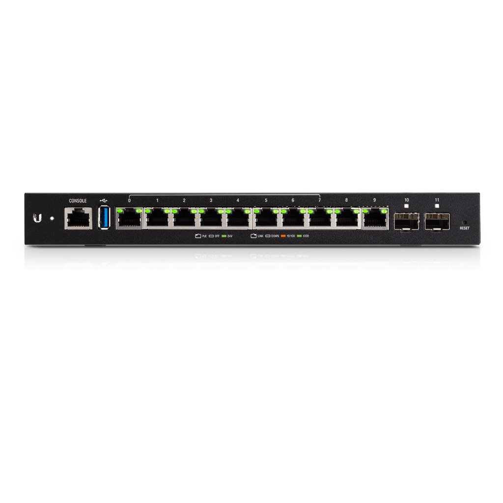 UBNT EdgeRouter 12P (ER-12P) – 10 Gigabit RJ45, 2 SFP ve 24V Pasif PoE Destekli Router, Güçlü Ağ Router urun fotografi