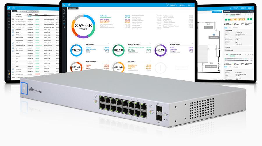 UBNT US-16-150W Unifi Ubnt Switch US-16-150W 16 Port 150W PoE+ Layer3 Switch ürün görseli 4 - wifidepo