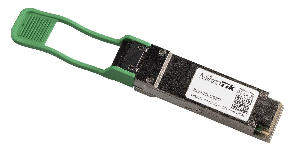 XQ+31LC02D-Mikrotik XQ+31LC02D, 100GBIT QSFP28 SM Fiber Modül, 2 km Menzil, Düşük Güç Tüketimi